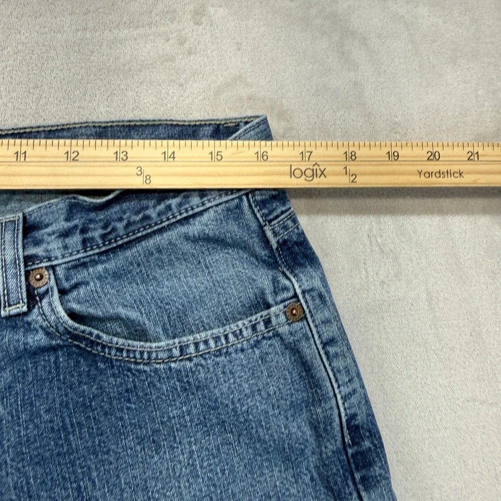 VTG Express Jeans Mens 33x32 Blue Loose Boot Fit Medium Wash Denim Baggy Y2K